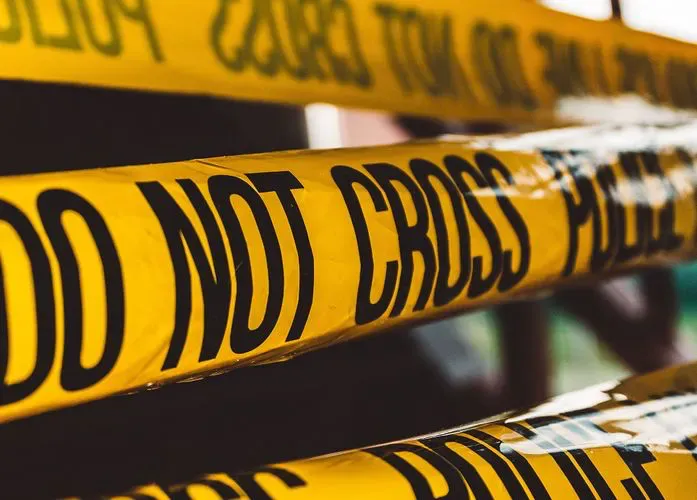 'Do Not Cross' tape.