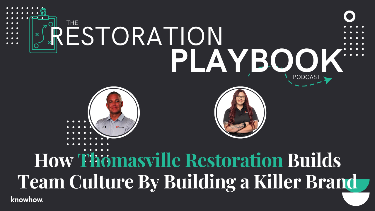 Graphic that reads "How Thomasville Restoration Builds Team Culture By Building a Killer Brand"