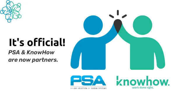 Graphic announcing PSA and KnowHow's partnership.