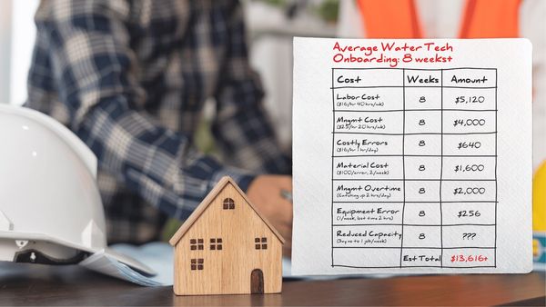 KnowHow's checklist for Average Water Tech Onboarding over 8 weeks.